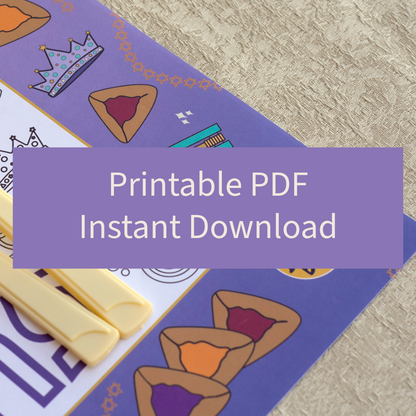 Purim Placemats – Printable PDF (Instant Download)