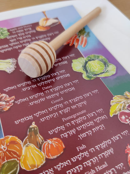 Rosh Hashanah Simanim Card – Printable PDF (Instant download)