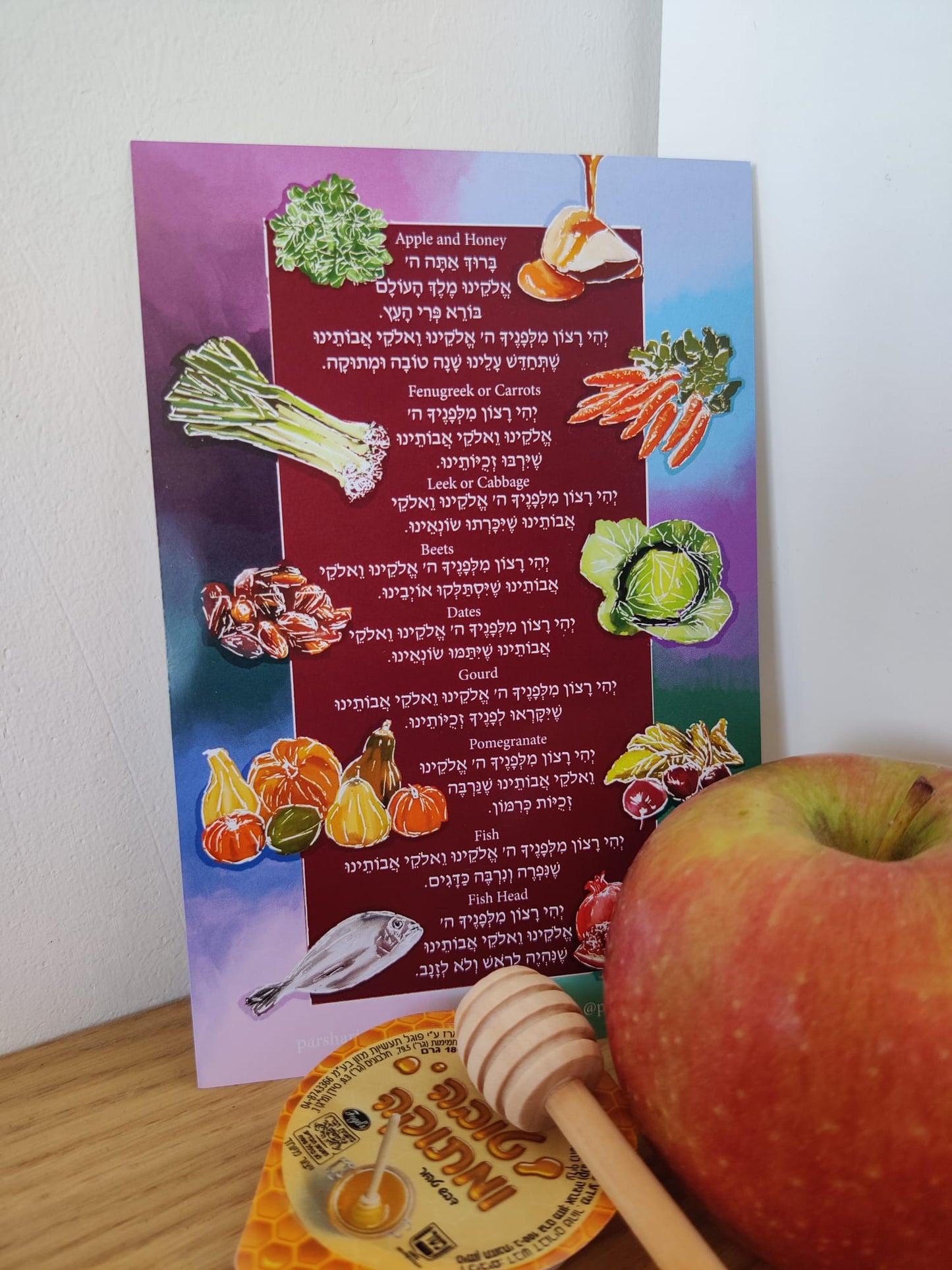 Rosh Hashanah Simanim Card – Printable PDF